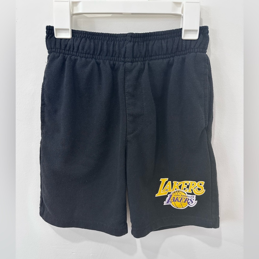 NBA Lakers Kids Black Shorts with Pockets - Size S (8)